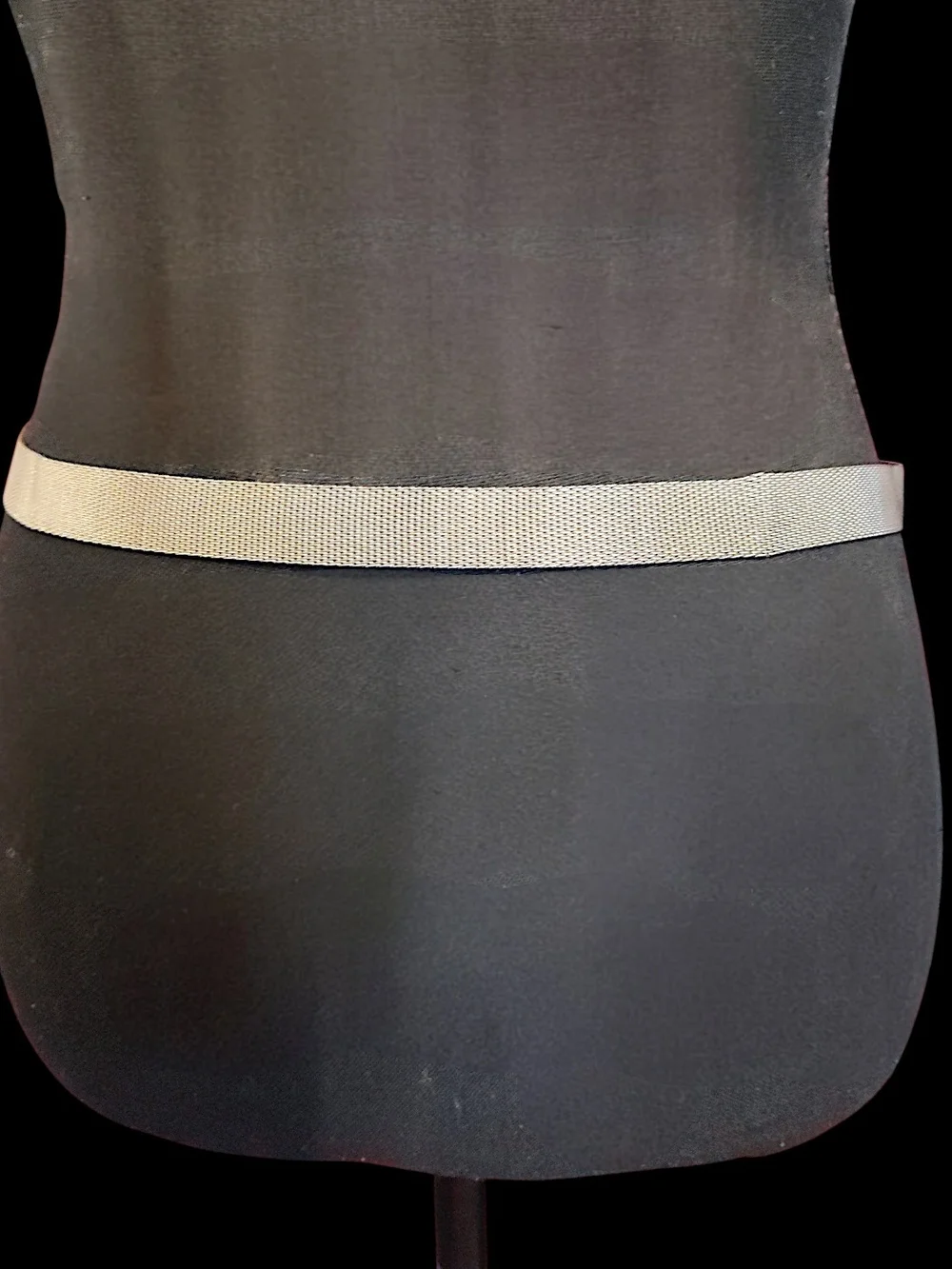 Vintage Metal Waist Belt with Silver Buckle